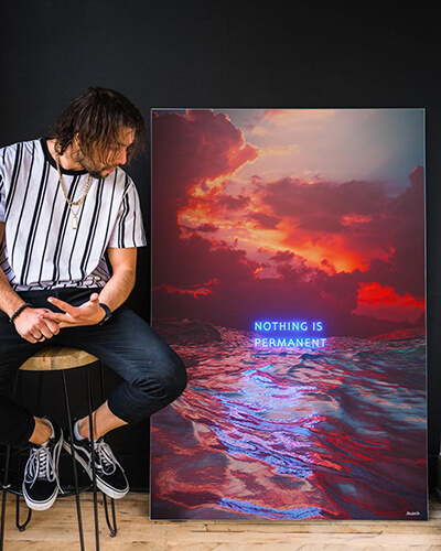 Guide to Buying Large Wall Art with Neon Quote Artwork