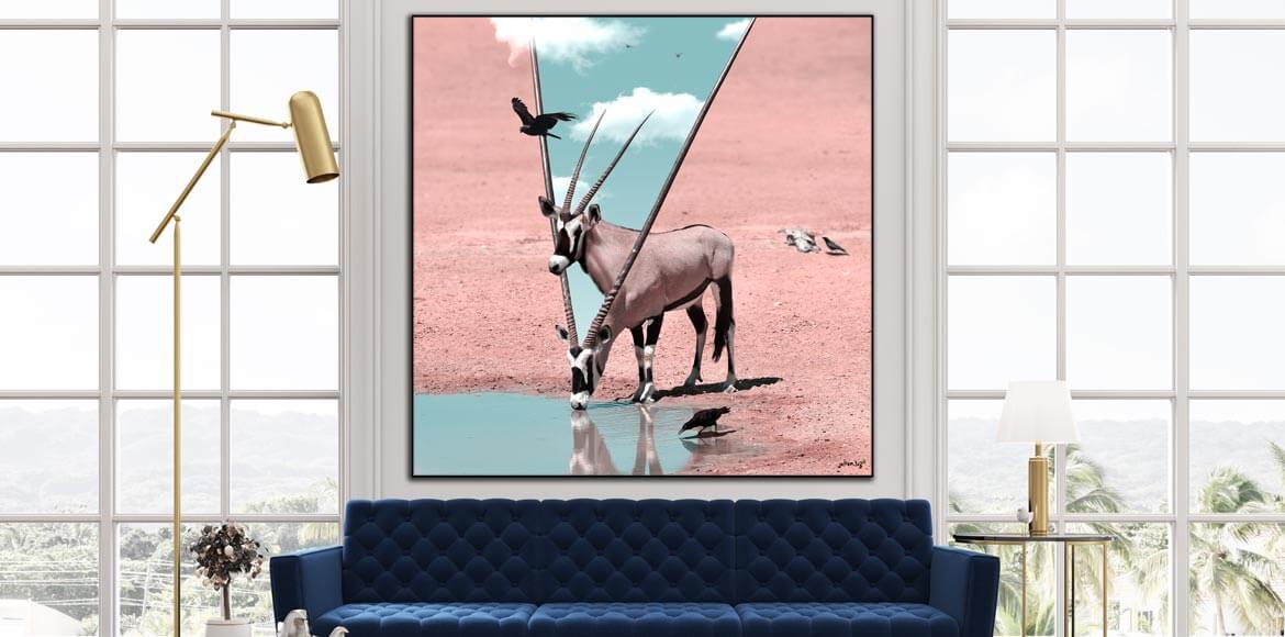 Large Oryx African Animal Wildlife Surreal Photography by Julien Tabet
