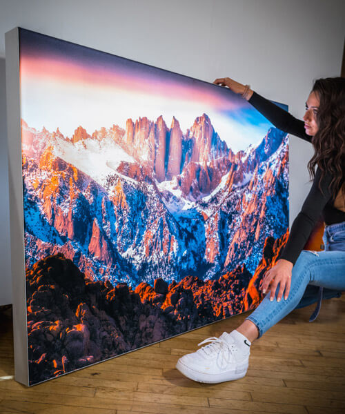 Big Mount Whitney Canada Mountains Framed Fabric Wall Art by Zach Doehler