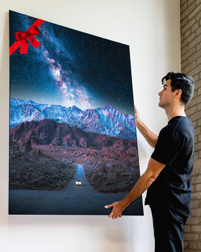 Holiday Gift Card for Large Galactic Mountains Wall Art