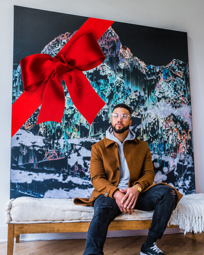 Holiday Gift Card for Large Midnight Mountains Wall Art