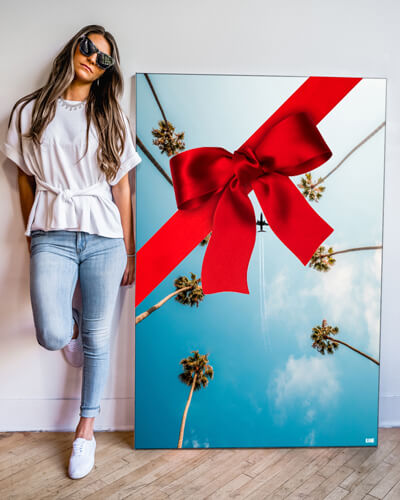 Holiday Gift Card for Large Palm Trees Wall Art