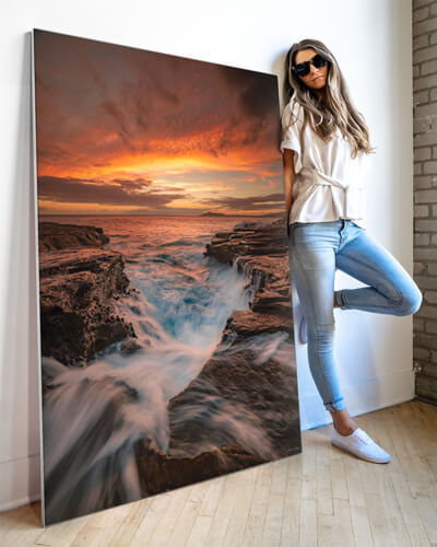 Big Hawaii Kai Fire Oahu Surf Ocean Wall Art