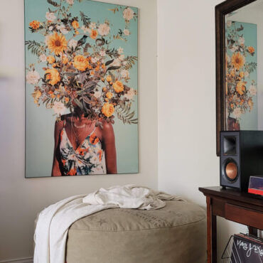 Huge Floral Head Wall Art
