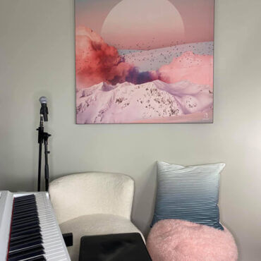 Big Pink Surreal Calm Wall Art For Studio Décor