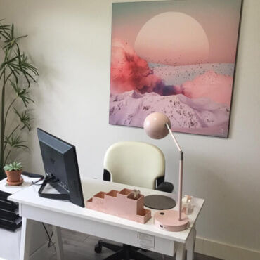 Huge Pink Surreal Calm Wall Art For Studio Décor