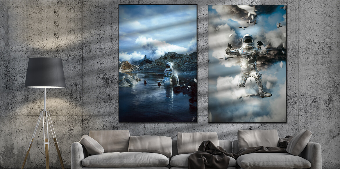 Astronaut Art on Display for Home Decor