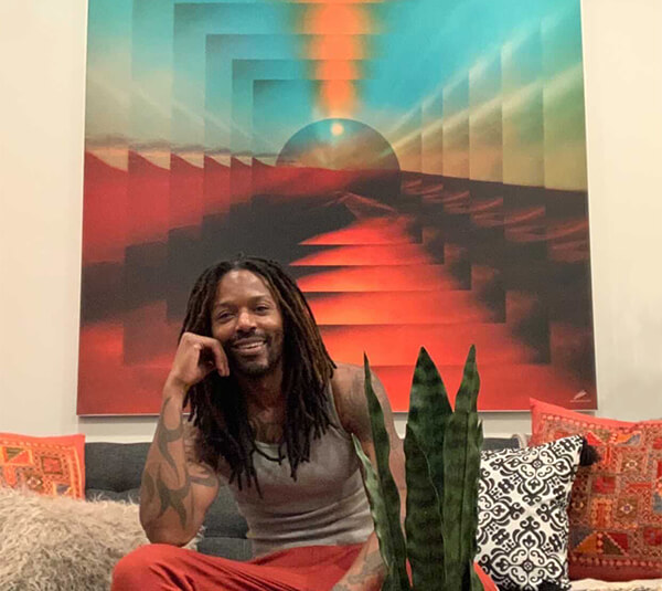 Big Abstract Wall Art on Display in Living Room by Fran Rodriguez