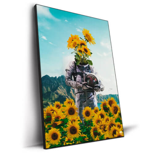 Sunflower Astronaut Wall Art by Seamless