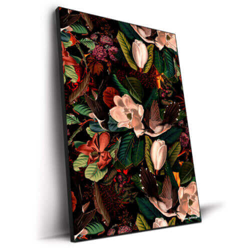 Floral And Birds XXI Wall Art by Burcu Korkmazyurek