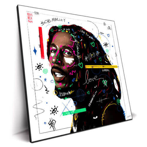 Bob Marley Wall Art by Nuwarhol