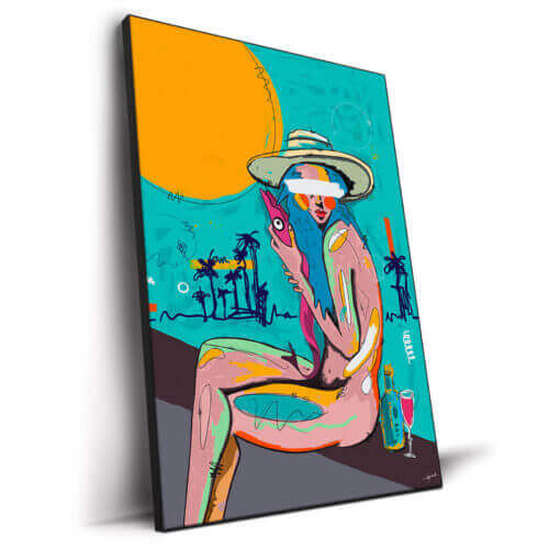 Fishing By The Beach Wall Art by Nuwarhol