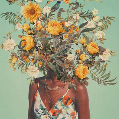 Flower Head Wall Art in Huge Sizes