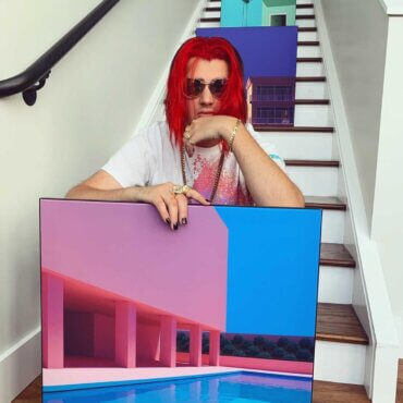 CGI Pool Wall Art on Display in Home