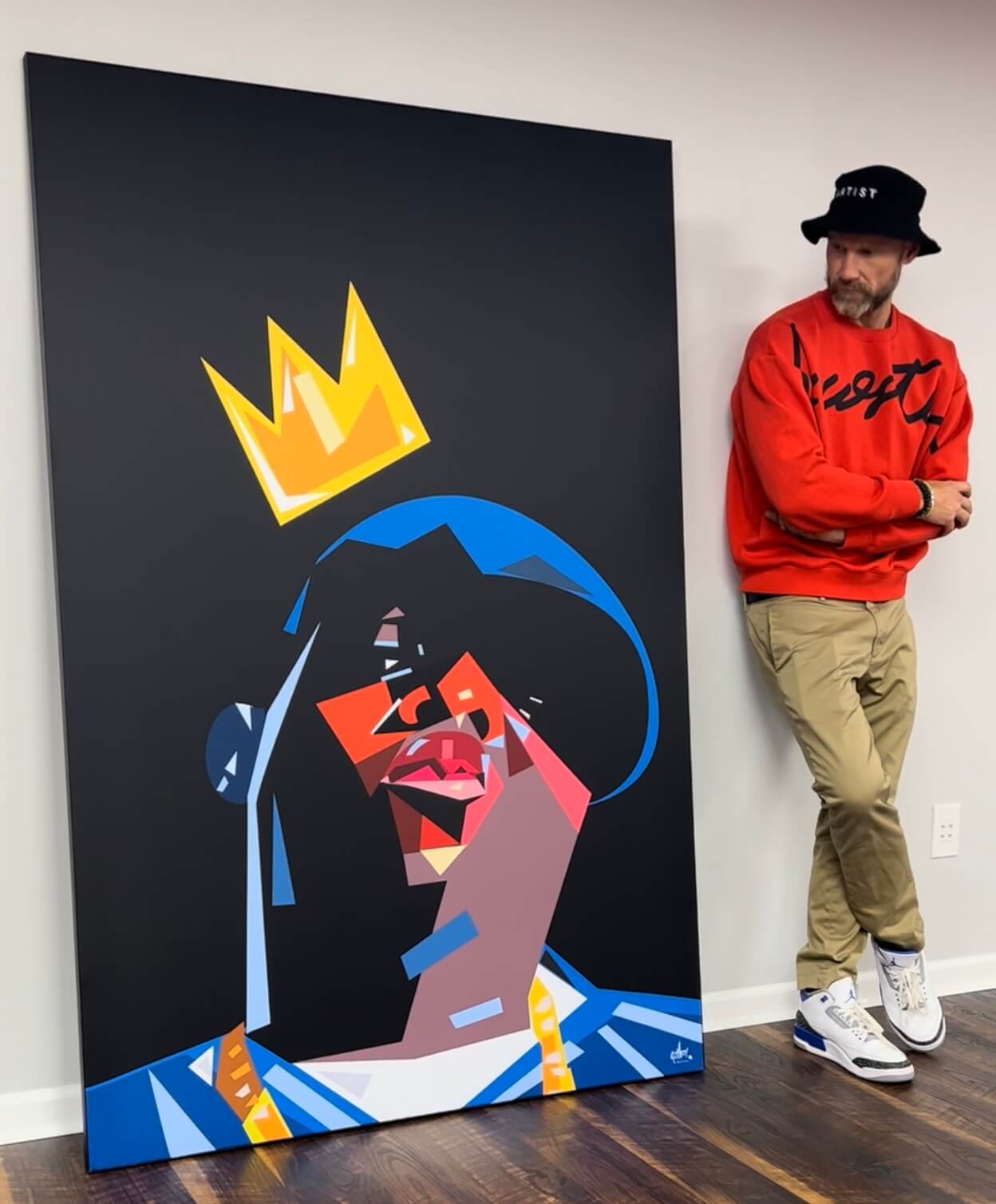 artwork large oversized Biggie smalls notorious portrait art walls decor home