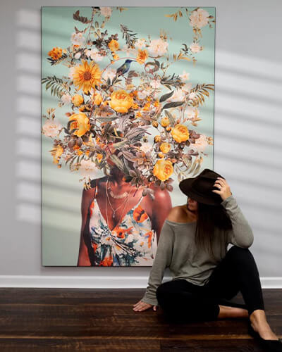 Surreal Floral Wall Art for Home Decor