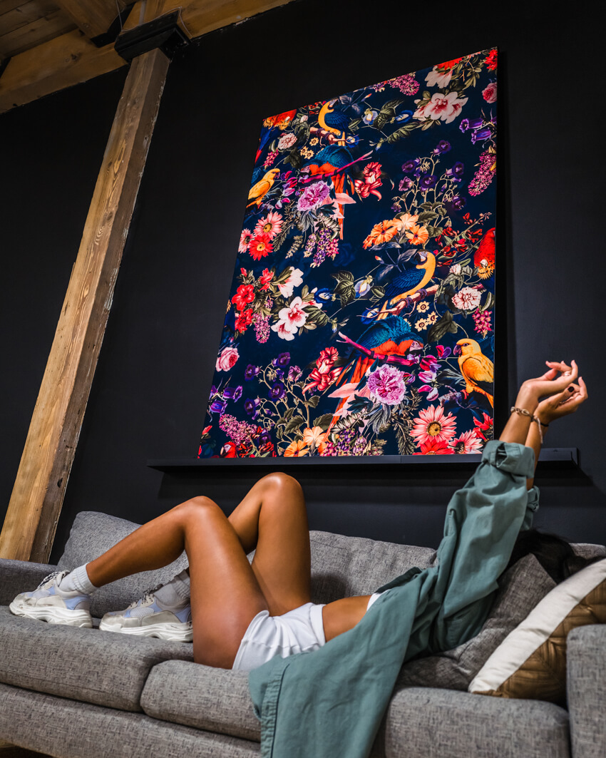 surreal social print floral pattern design canvas print Instagram