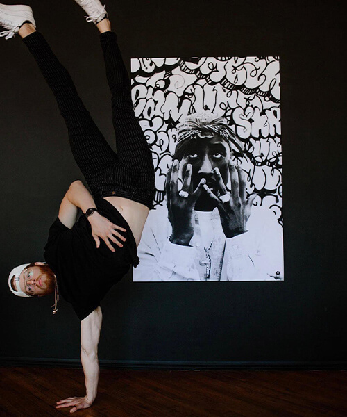 Hip Hop Wall Art Tupac Shakur Graffiti Print