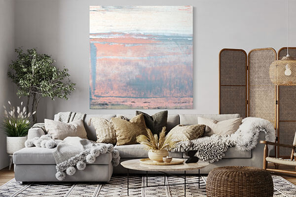 Decorate with neutral abstract art home decor