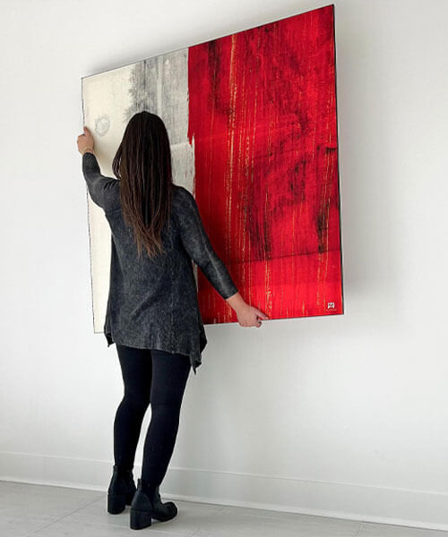 Decorate with neutral abstract art home decor