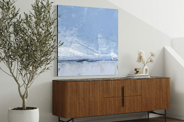 Decorate with neutral abstract art home decor