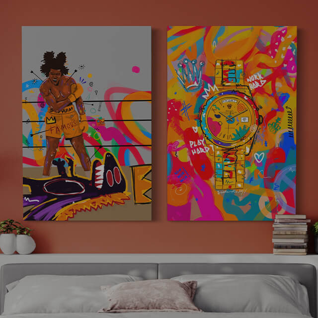 Nuwarhol Wall Art Prints Basquiat Rolex Artwork
