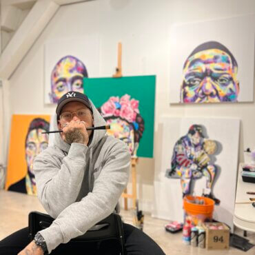 IR Artwork Pop and Contemporary Artist for BIG Wall Decor in Studio with Large Wall Art