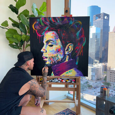 IR Artwork Finishing Pop Art Portrait of Celebrity Art for Home Decor