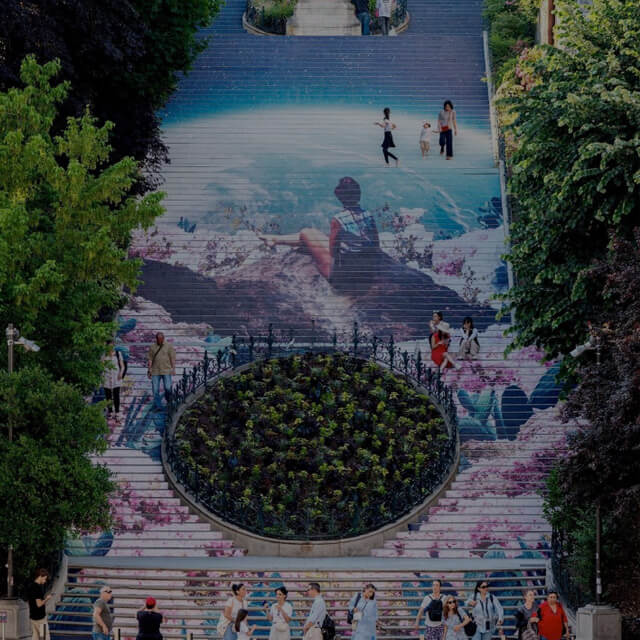 Frank Moth Gets Featured on Denis-Papin Staircase in Blois, France