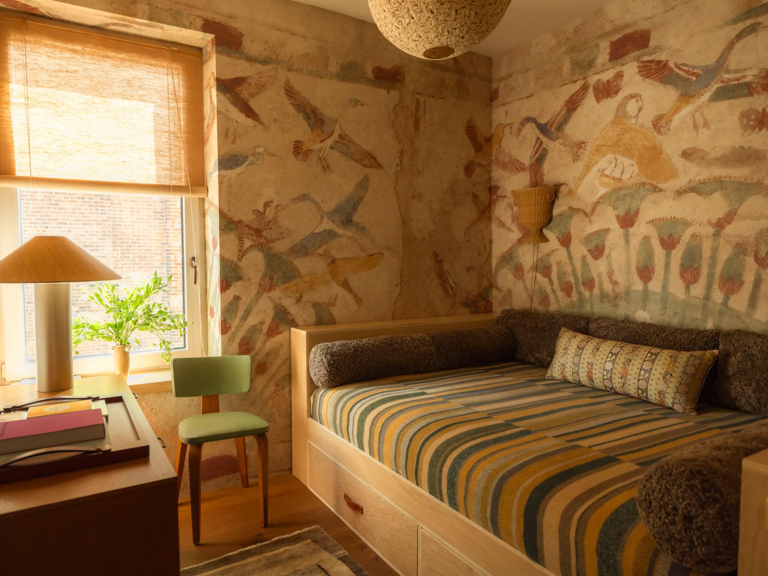 Egyptian inspired living room