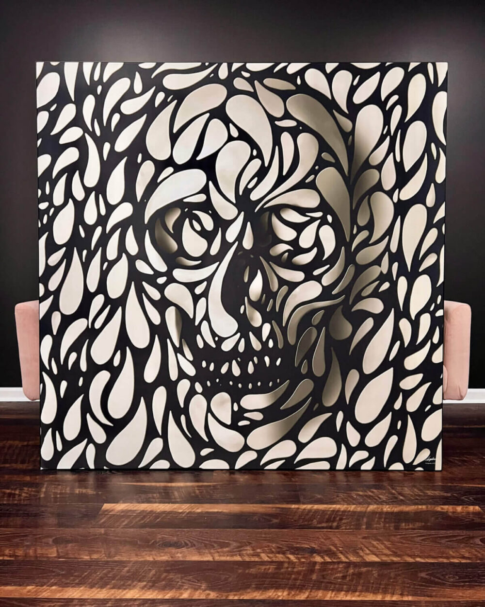 art prints huge living bedroom weird skull skeleton