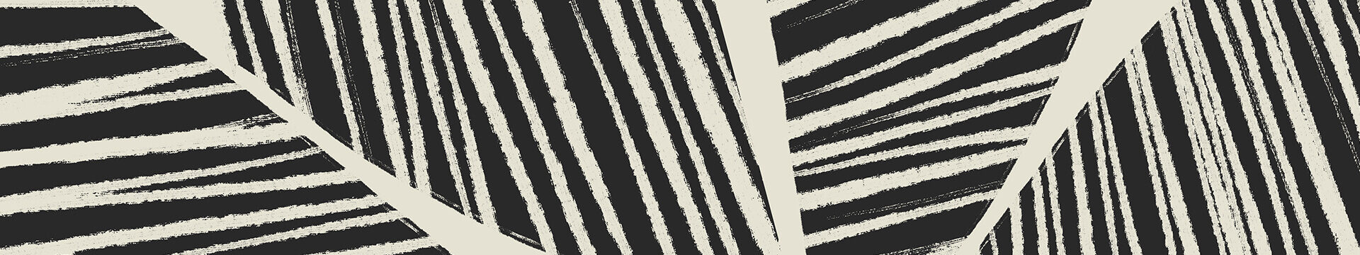 close up image of digital painting of black stripes on a white background. This abstract piece could be a simple, organized interpretation of zebra stripes or representative of veins on large tropical palm leaves.