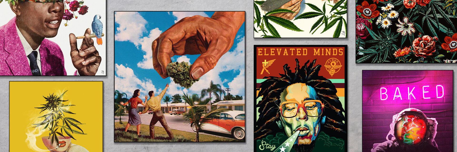 weed art marijuana smoke 420 artist artwork huge decor walls