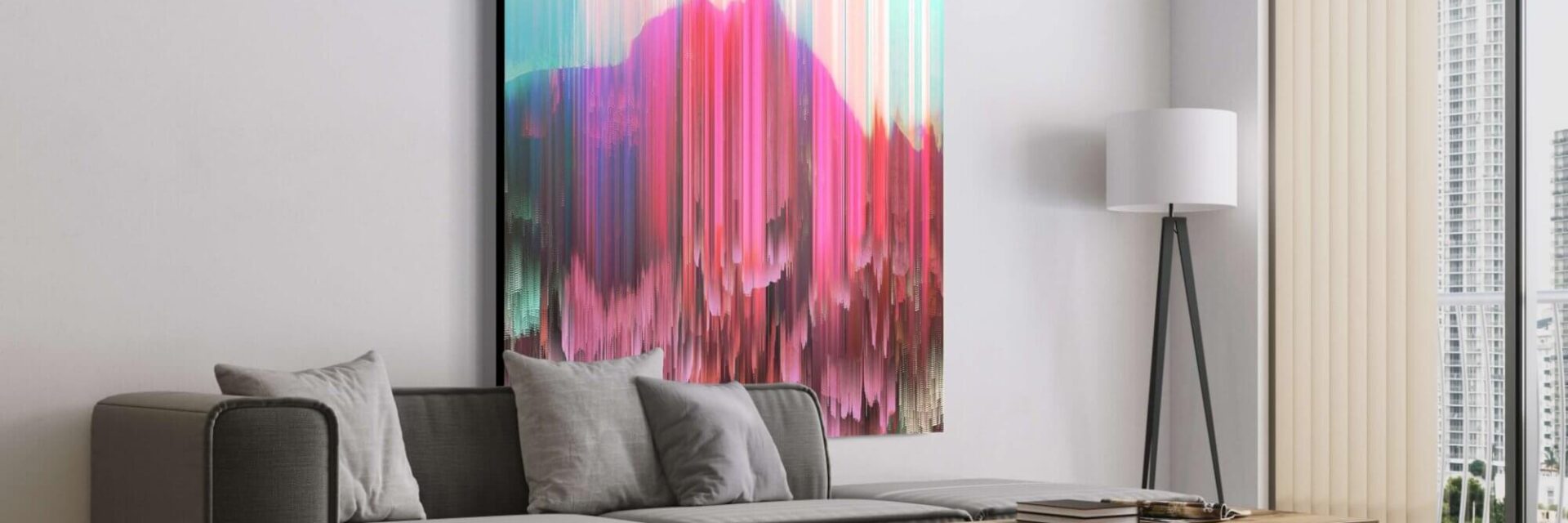 large modern framed texture colorful decor brushed