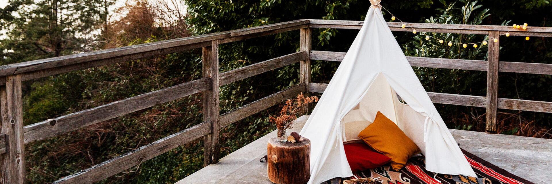 Summer Boho Designed Picnic in a Tent