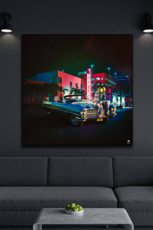 Big Retro Astronaut Wall Art Huge Decor Prints