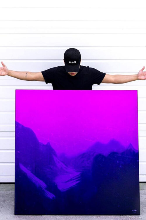 Big Abstract Purple Wall Art Huge Decor Prints