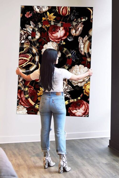 Giant Floral Snake Wall Art Huge Decor Prints