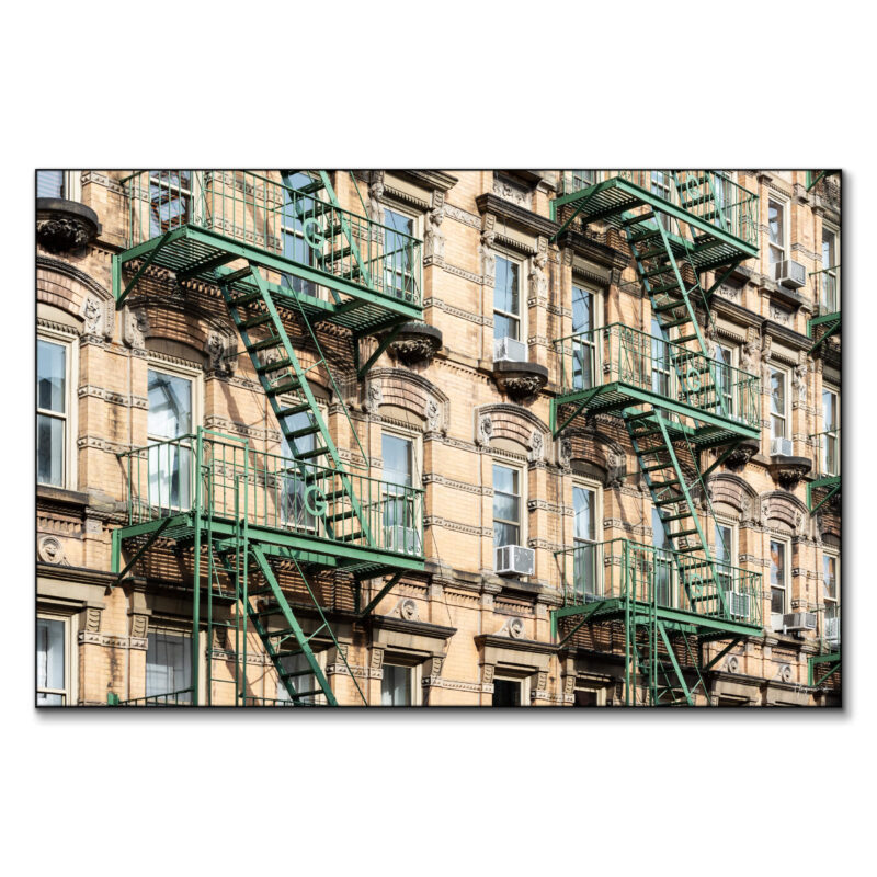 New York Facades Green Wall Art by Philippe HUGONNARD