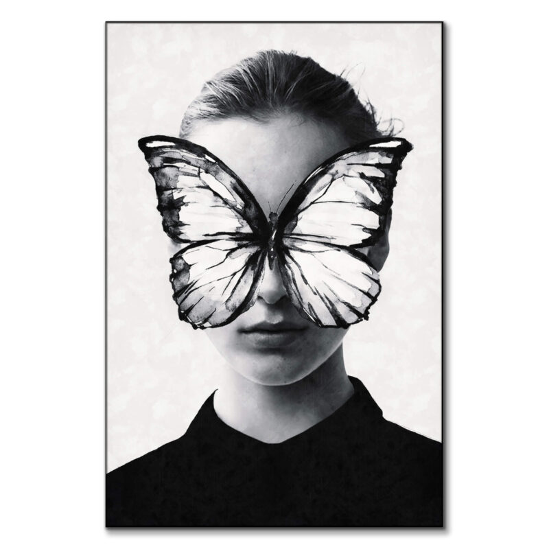 Butterfly White Wall Art by Underdott