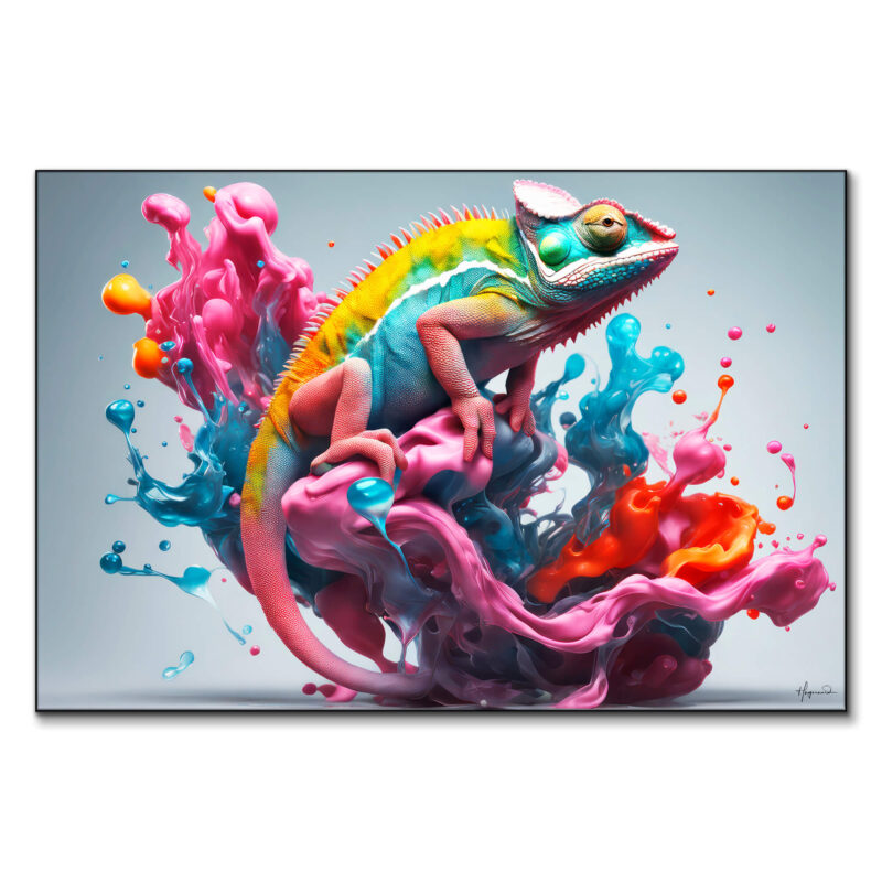 Vibrant Chameleon Vibrant Wall Art by Philippe HUGONNARD