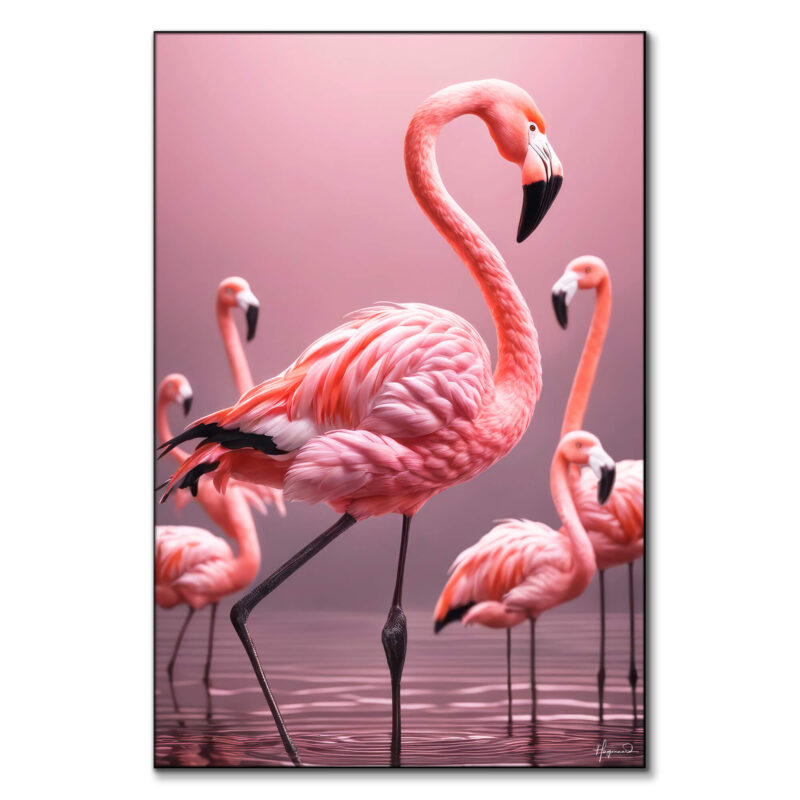 Flamingos Vibrant Wall Art by Philippe HUGONNARD