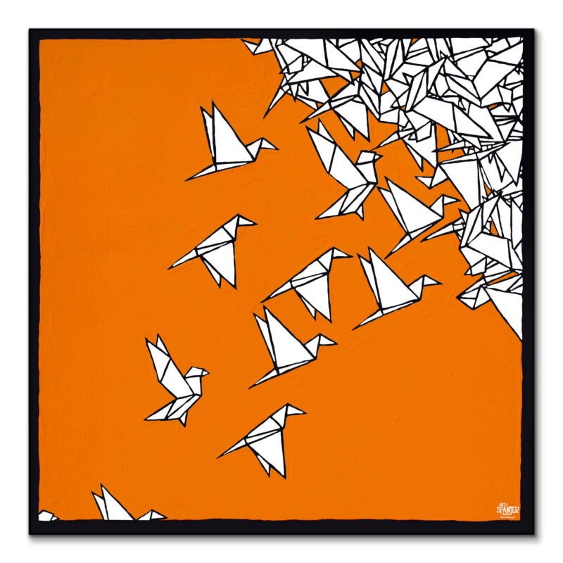 My Theory on Birds Warm Wall Art by Art of Spanjer