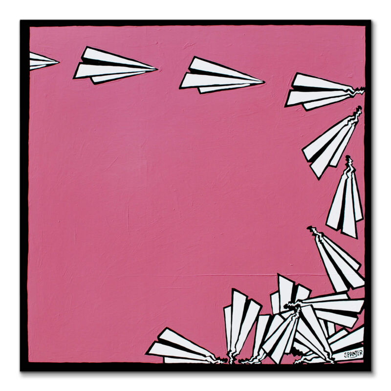 It Isn't Fun Anymore Part 2 Pink Wall Art by Art of Spanjer