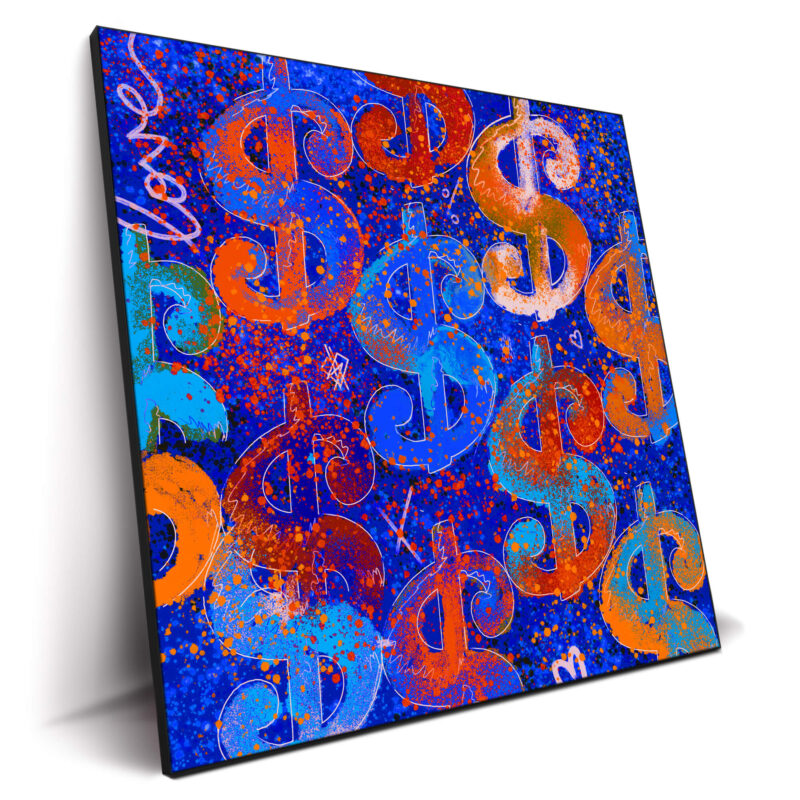 Mash Blue Vibrant Wall Decor by Nuwarhol