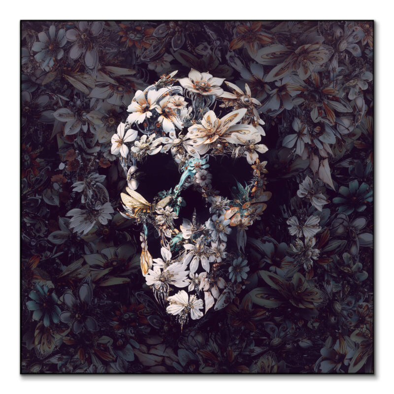 Steampunk Skull Dark Dark Wall Art by Ali Gulec