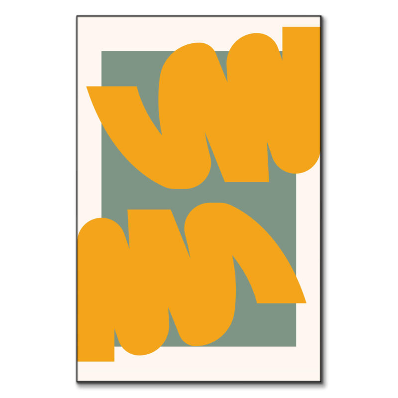 Orange Lines Orange Wall Art by RS Lab Studio