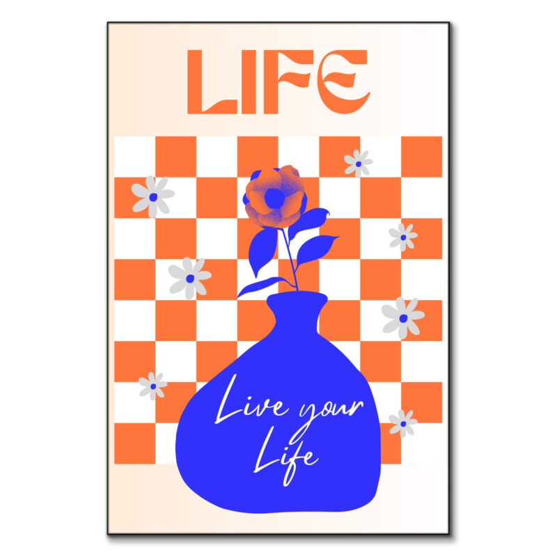 Life Flower Orange Wall Art by RS Lab Studio