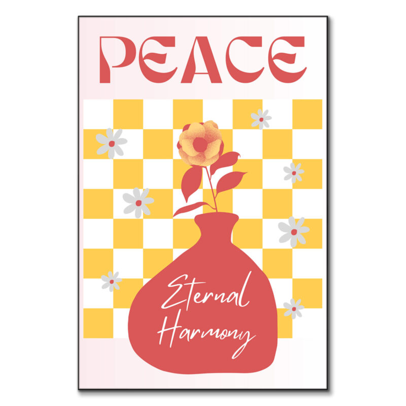 Peace Flower Red Wall Art by RS Lab Studio