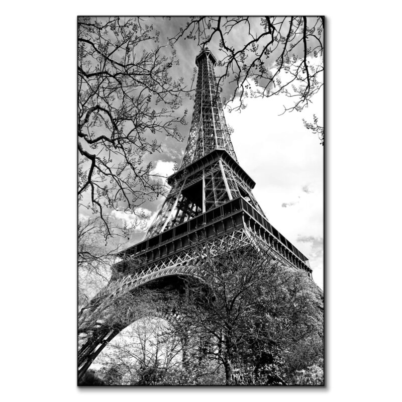 Eiffel Tower Paris Black and White Wall Art by Philippe HUGONNARD